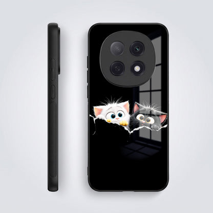 Oppo F29 Pro 5G Premium Acrylic Shockproof Glass Back Case (Cute Paws)