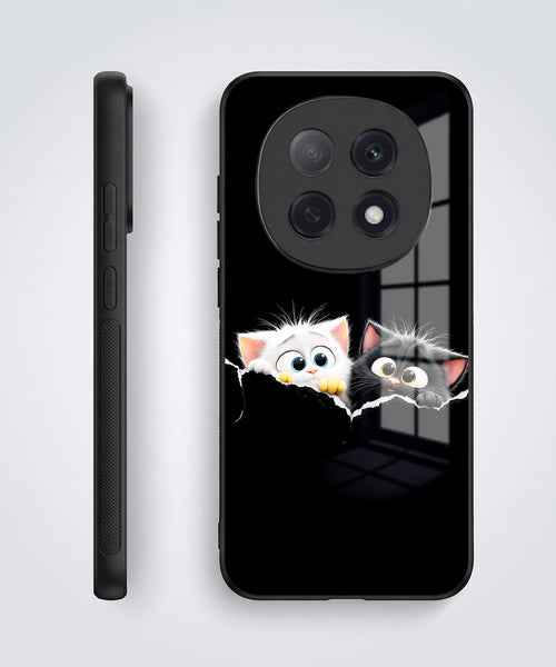 Oppo F29 Pro 5G Premium Acrylic Shockproof Glass Back Case (Cute Paws)