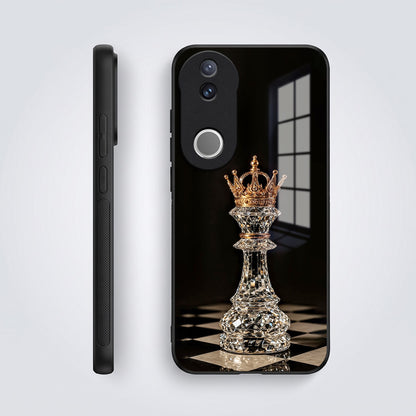 Vivo V50 5G Royal Chess King Acrylic Glass Back Case