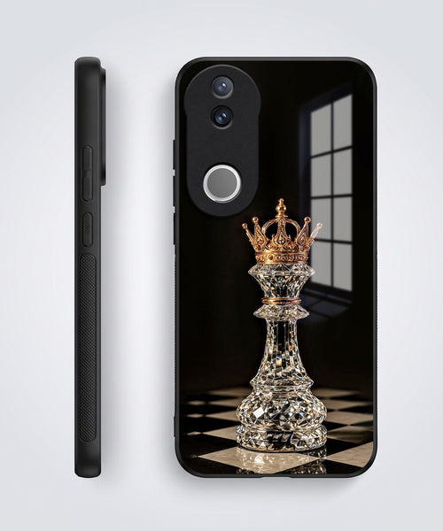 Vivo V50 5G Royal Chess King Acrylic Glass Back Case