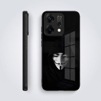 Oppo Reno 14 5G Premium Acrylic Shockproof Glass Back Case (Dark Hacker)