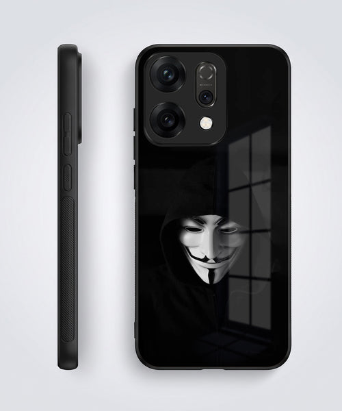 Oppo Reno 14 5G Premium Acrylic Shockproof Glass Back Case (Dark Hacker)