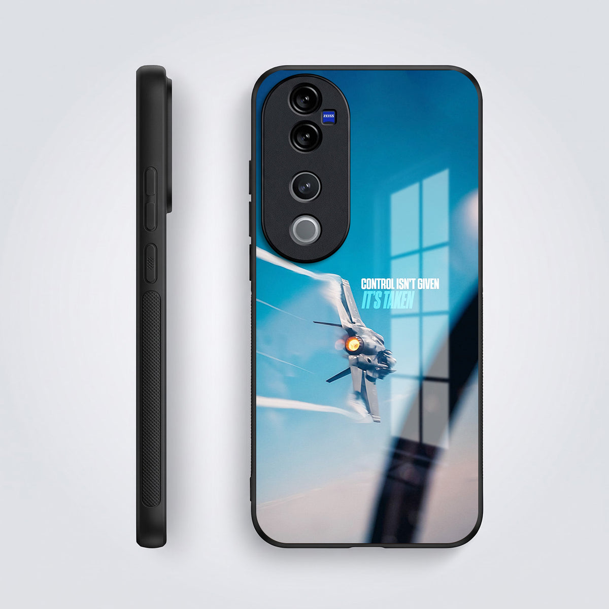 Vivo V40 Pro 5G Fighter Jet Control Acrylic Glass Back Case