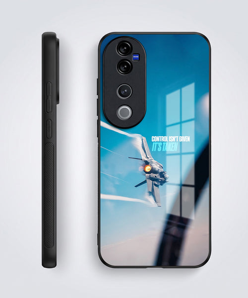Vivo V40 Pro 5G Fighter Jet Control Acrylic Glass Back Case
