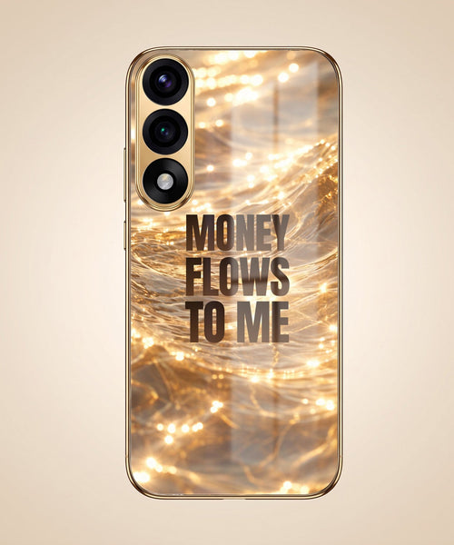 Oneplus Nord 5 5G Money Flows To Me Gold Electroplated Glass Phone Back Case