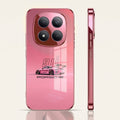Redmi Note 15 Pro+ 5G Luxury Porsche 911 Pink Electroplated Glass Phone Back Case