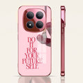 Redmi Note 15 Pro+ 5G Future Self Pink Electroplated Glass Phone Back Case