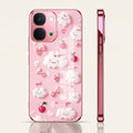 Vivo T5x 5G Luxury 3D Clouds Pink Electroplated Glass Phone Back Case