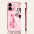 Vivo T5x 5G Future Self Pink Electroplated Glass Phone Back Case
