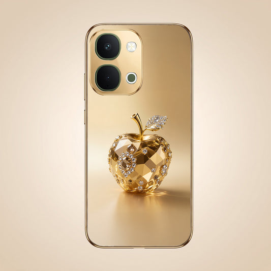 Vivo Y51 Pro 5G Golden Apple Gold Electroplated Glass Phone Back Case