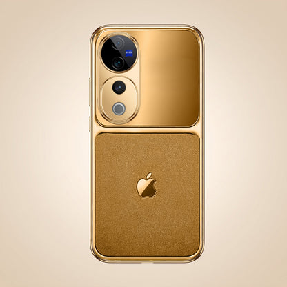 Vivo V40 Pro 5G Royal Touch Apple Gold Electroplated Glass Phone Back Case