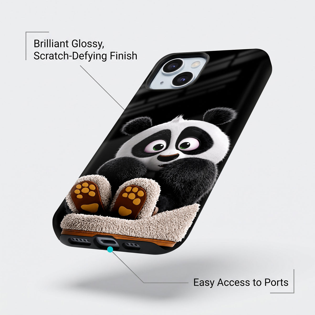 iPhone 15 5G Cute Panda Protective Case