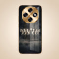 OPPO F31 Pro 5G Running Horses Gold Electroplated Glass Phone Back Case