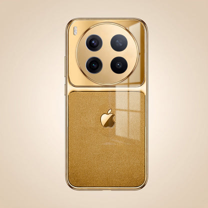 Vivo X300 Pro 5G Royal Touch Apple Gold Electroplated Glass Phone Back Case