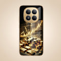 Redmi Note 15 Pro Plus 5G Luxury Wealth Trader Gold Electroplated Glass Phone Back Case