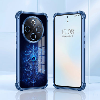 Vivo T4 5G Premium Peacock Feather Airbags Printed Back Case