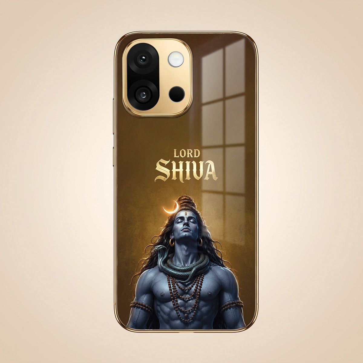 OnePlus 13s 5G Lord Shiva Gold Electroplated Glass Phone Back Case