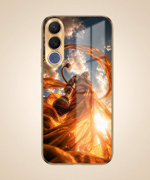 Vivo V70 FE 5G Divine Hanuman Gold Electroplated Glass Phone Back Case