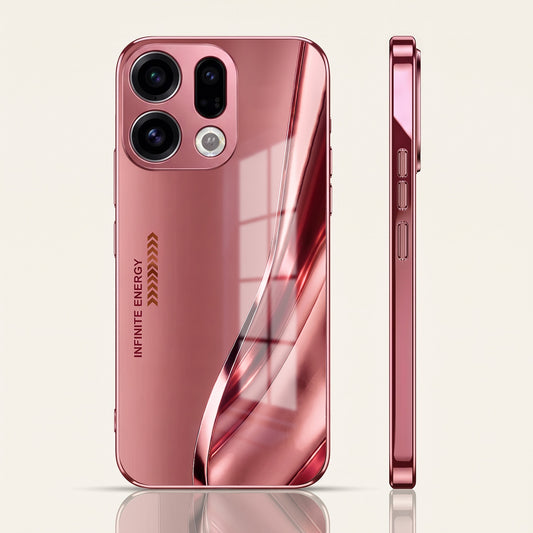 Oppo Find X9 5G Luxury Infinity Energy Pink Electroplated Glass Phone Back Case