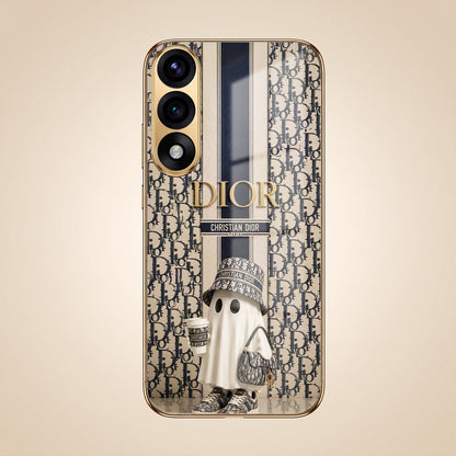 Oneplus Nord 5 5G Luxury Dior Gold Electroplated Glass Phone Back Case