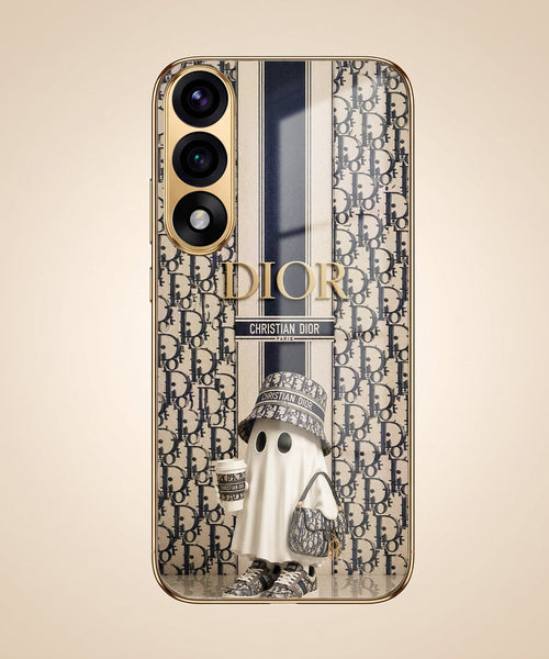 Oneplus Nord 5 5G Luxury Dior Gold Electroplated Glass Phone Back Case
