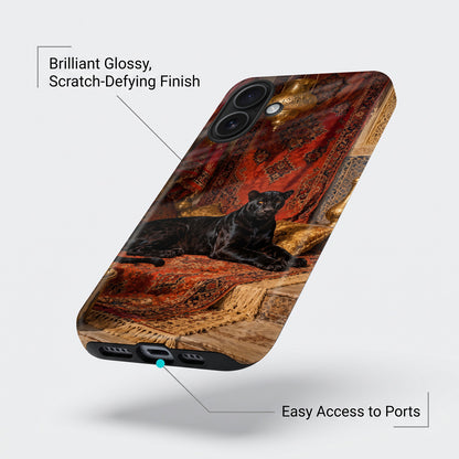iPhone 16 5G Royal Black Panther Protective Case