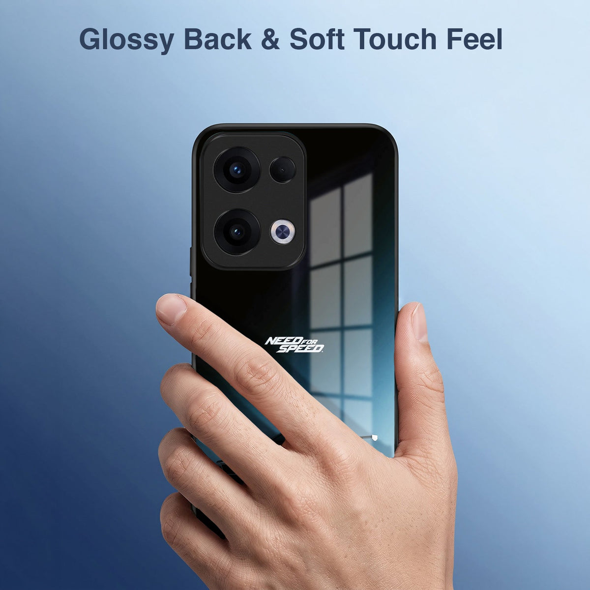 Oppo Reno 13 5G Premium Acrylic Shockproof Glass Back Case (Speed Legend)