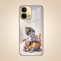 Vivo T5x 5G Bal Krishna Blessings Gold Electroplated Glass Phone Back Case
