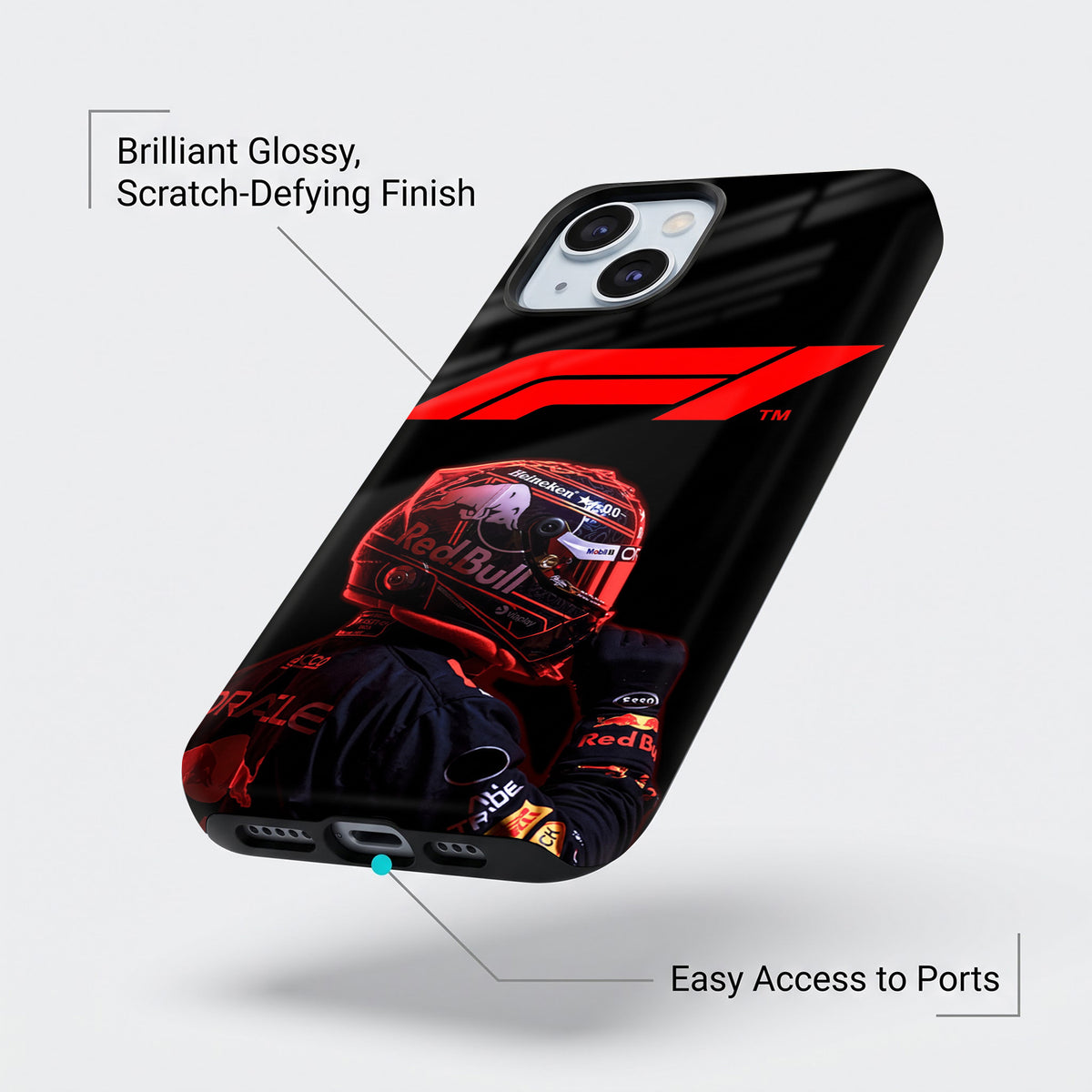 iPhone 15 5G F1 Racing Car Driver Protective Case