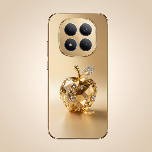 Redmi Note 15 SE 5G Golden Apple Gold Electroplated Glass Phone Back Case