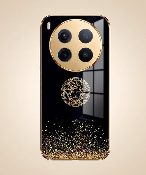 Vivo X300 Pro 5G Medusa Head Gold Electroplated Glass Phone Back Case