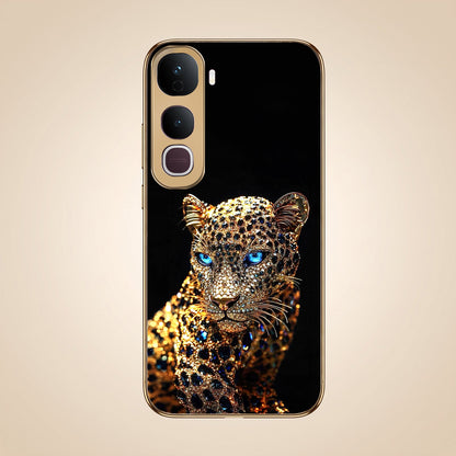 Vivo Y400 Pro 5G Panther Gold Electroplated Glass Phone Back Case