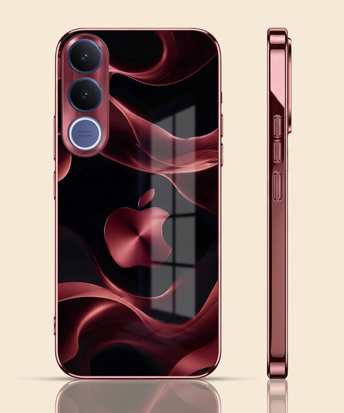 Vivo V70 FE 5G Wave Apple Burgundy Electroplated Glass Back Case