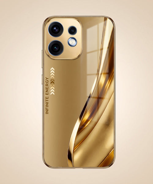 Oppo Reno 16 5G Luxury Infinity Energy Gold Electroplated Glass Phone Case