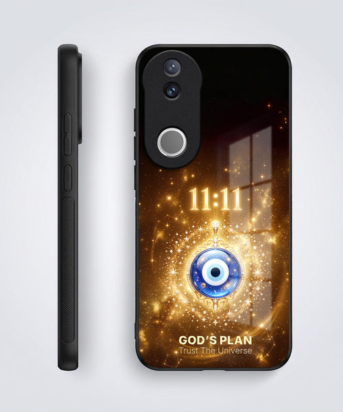 Vivo V50 5G God’s Plan Evil Eye Acrylic Glass Back Case