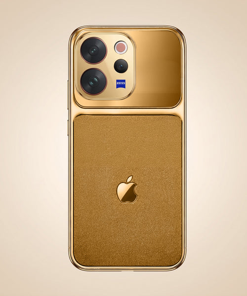 Vivo V70 5G Royal Touch Apple Gold Electroplated Glass Phone Back Case