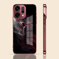 Oppo Reno 14 5G Crimson Spider Burgundy Electroplated Glass Back Case