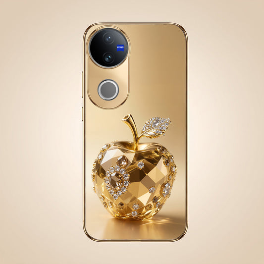 Vivo T4R 5G Golden Apple Gold Electroplated Glass Phone Back Case