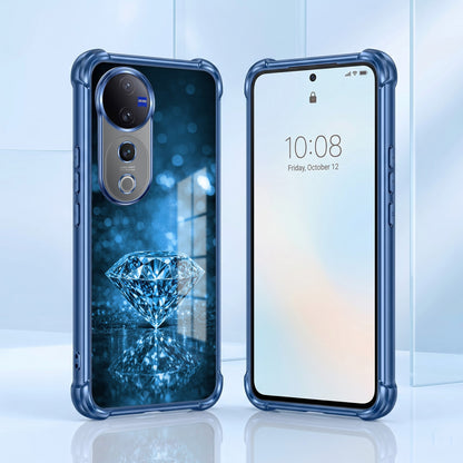 Vivo V40 Pro 5G Blue Diamond Airbags Printed Back Case