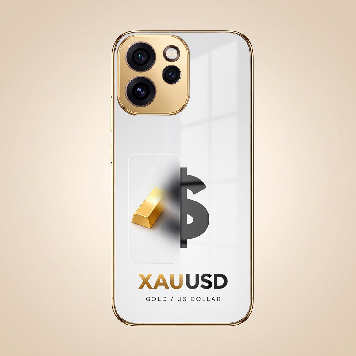 OPPO Reno15 Pro 5G Luxury XAU/USD Gold Electroplated Glass Phone Back Case