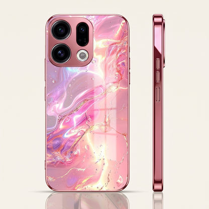Oppo Find X9 5G Pearl Aurora Pink Electroplated Glass Phone Back Case