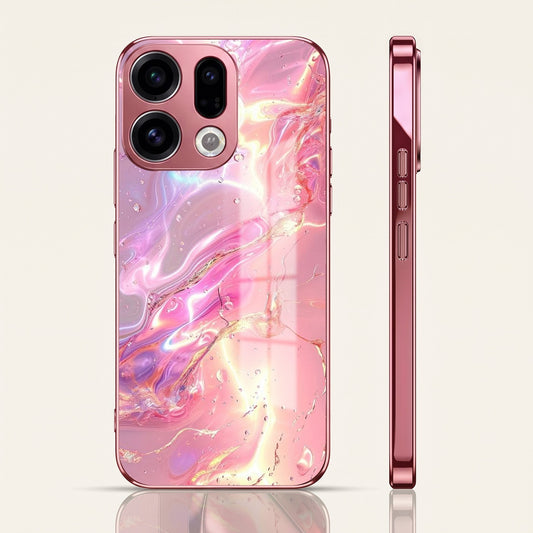 Oppo Find X9 5G Pearl Aurora Pink Electroplated Glass Phone Back Case