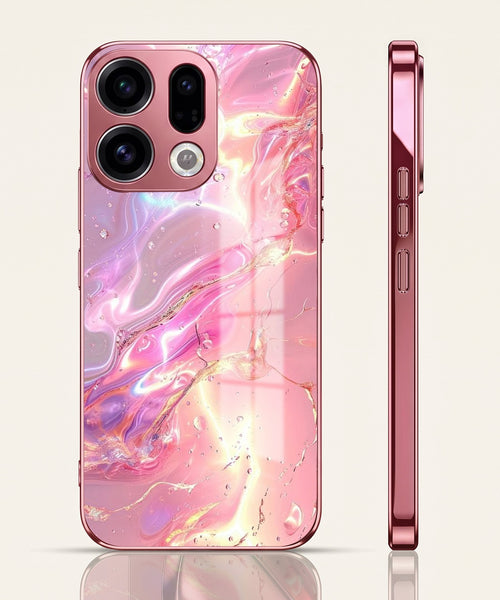 Oppo Find X9 5G Pearl Aurora Pink Electroplated Glass Phone Back Case
