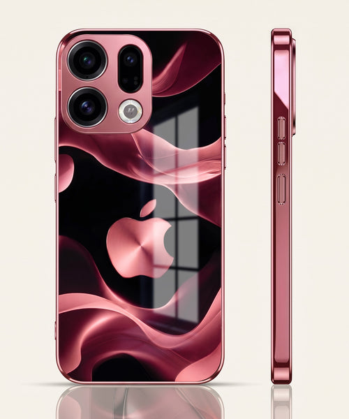 Oppo Find X9 5G Luxury Wave Pink Electroplated Glass Phone Back Case