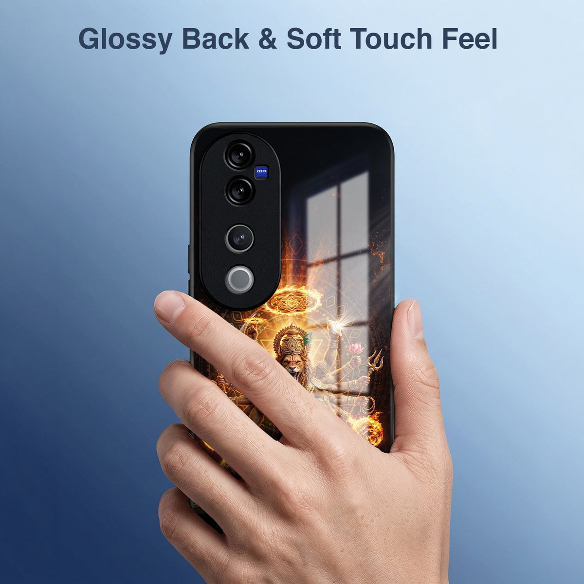 Vivo V40 Pro 5G Lord Narasimha Acrylic Glass Back Case