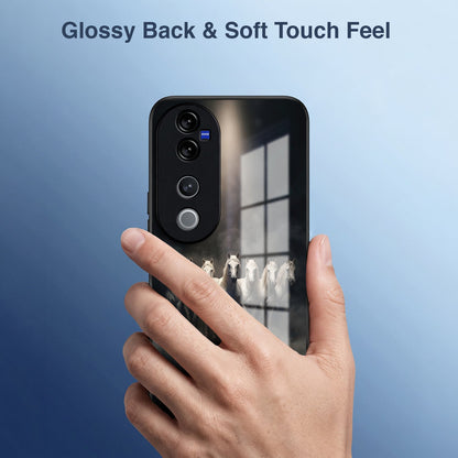 Vivo V40 Pro 5G Running Horses Acrylic Glass Back Case
