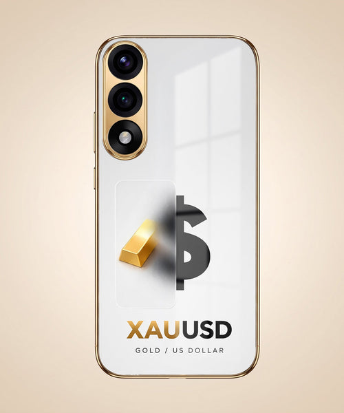 Oneplus Nord 5 5G Luxury XAU/USD Gold Electroplated Glass Phone Back Case
