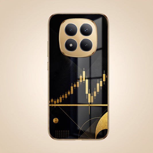 Redmi Note 15 SE 5G Trading Candles Gold Electroplated Glass Phone Back Case