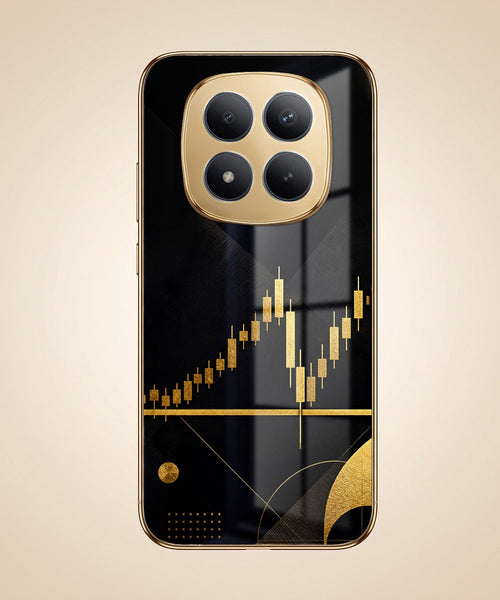 Redmi Note 15 Pro Plus 5G Trading Candles Gold Electroplated Glass Phone Back Case