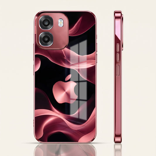 Oppo K14 5G Luxury Wave Pink Electroplated Glass Phone Back Case